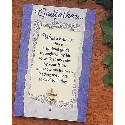 Godparent pin and card set 08135