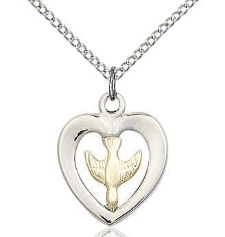 Holy Spirit Heart Pendant 4246