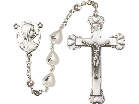 HEART SHAPE STERLING SILVER ROSARY
