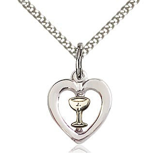 Jewelry for First Communion Heart Pendant 3148