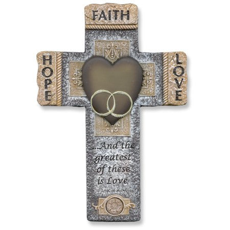 Faith, Hope, & Love Wedding Cross (Available in store only.)