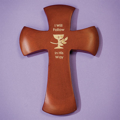 I WILL FOLLOW IN HIS WAY FIRST COMMUNION CROSS