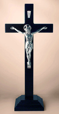 CX 160B Black Wood Standing Crucifix