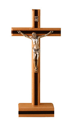 CX257B Wood Standing Crucifix