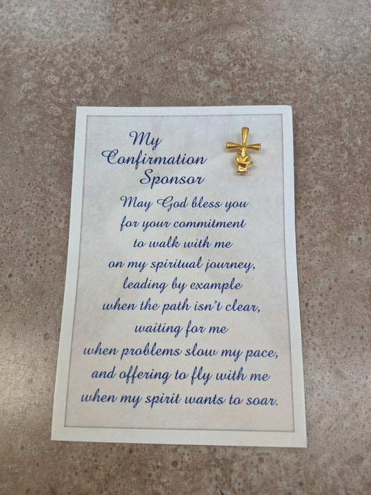 Confirmation Sponsor Pin