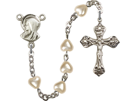 Heart Pearl First Communion Rosary