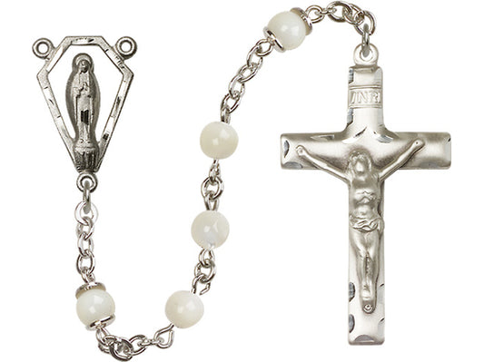 Mother of Pearl Sterling Silver Rosary