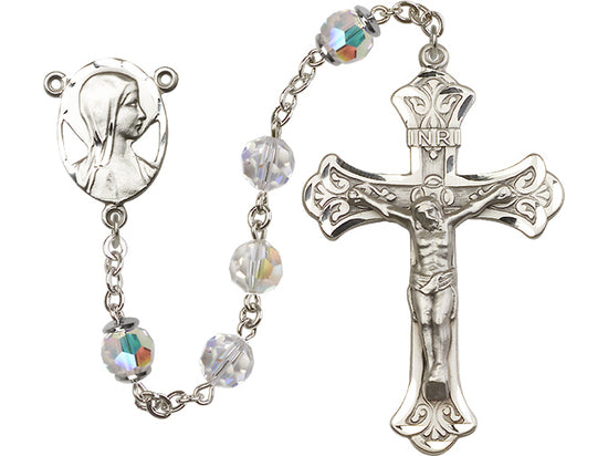 Swarovski Aurora Borealis Sterling Silver Rosary