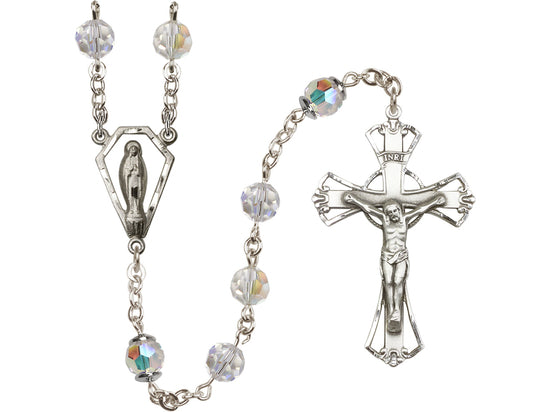 Swarovski Crystal Sterling Silver Rosary