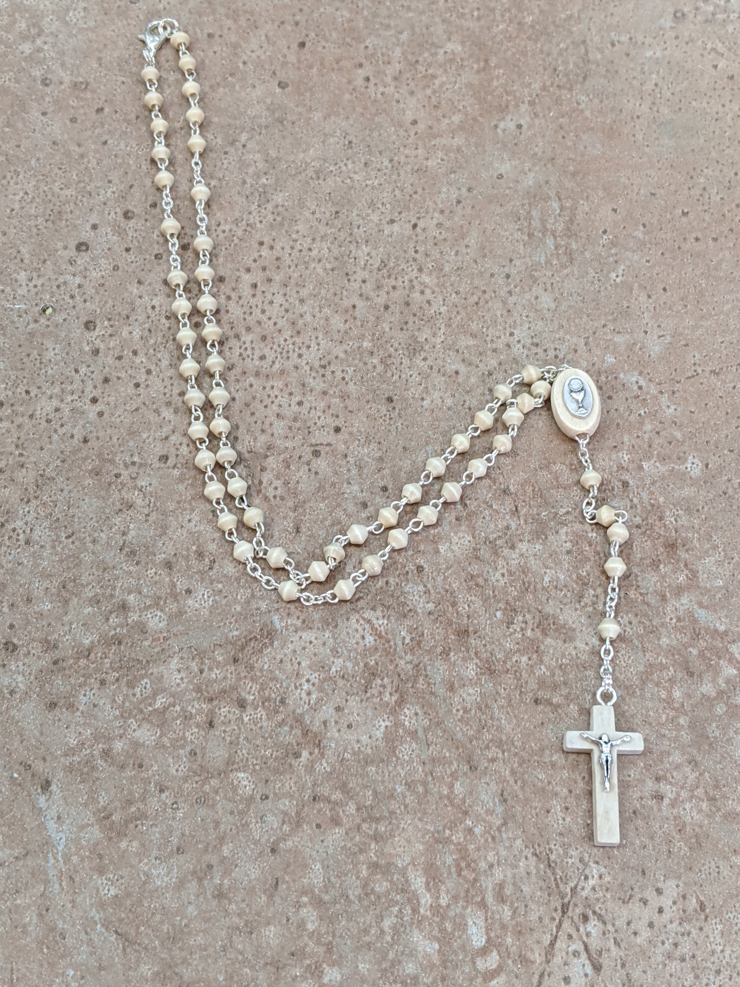 First Communion Rosary Necklace
