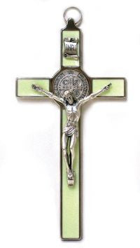 St. Benedict Italian Enamel 7.5" Crucifix