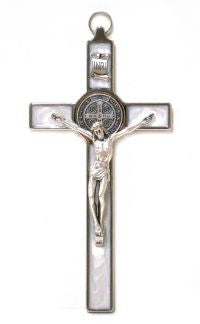 St. Benedict Italian Enamel 7.5" Crucifix