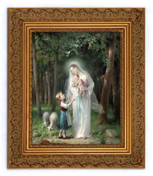 Mary & Baby Jesus with Young Girl