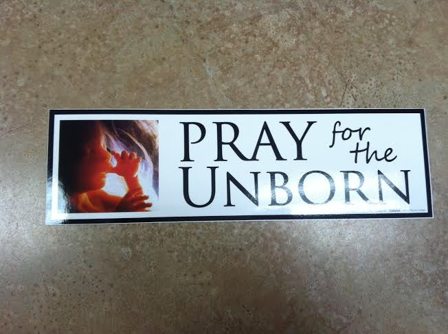 Pray for the Unborn Bumper Sticker