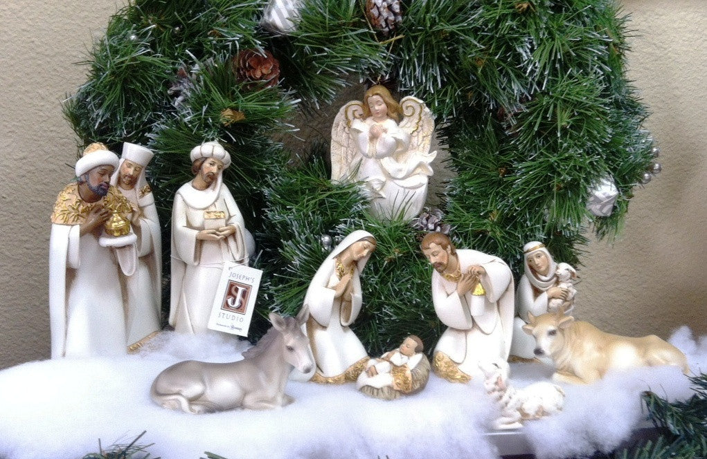 White Nativity Set